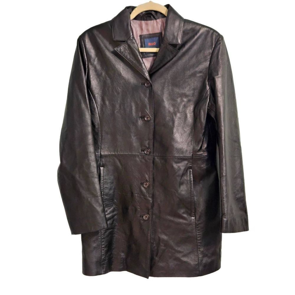 Reilly Olmes"R & O Brand) black leather jacket. Size